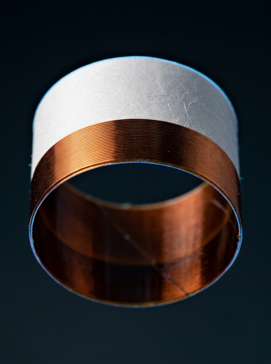 Copper-wound voice coil former used in loudspeaker voice coil replacement