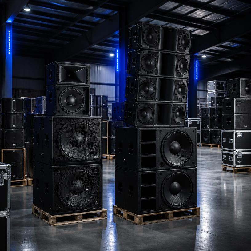 High-power professional PA speakers and line array systems