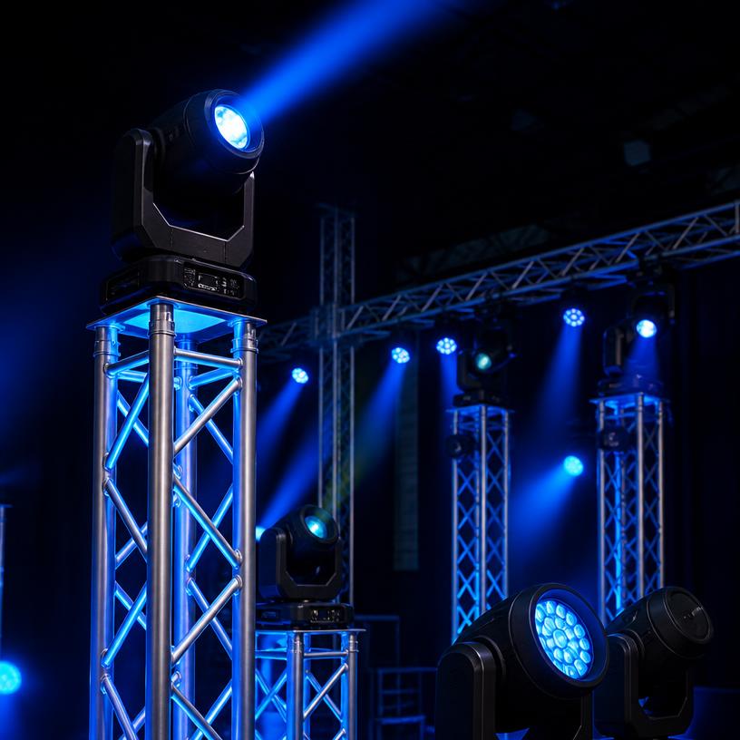 Professional stage lighting rigs and aluminum truss towers